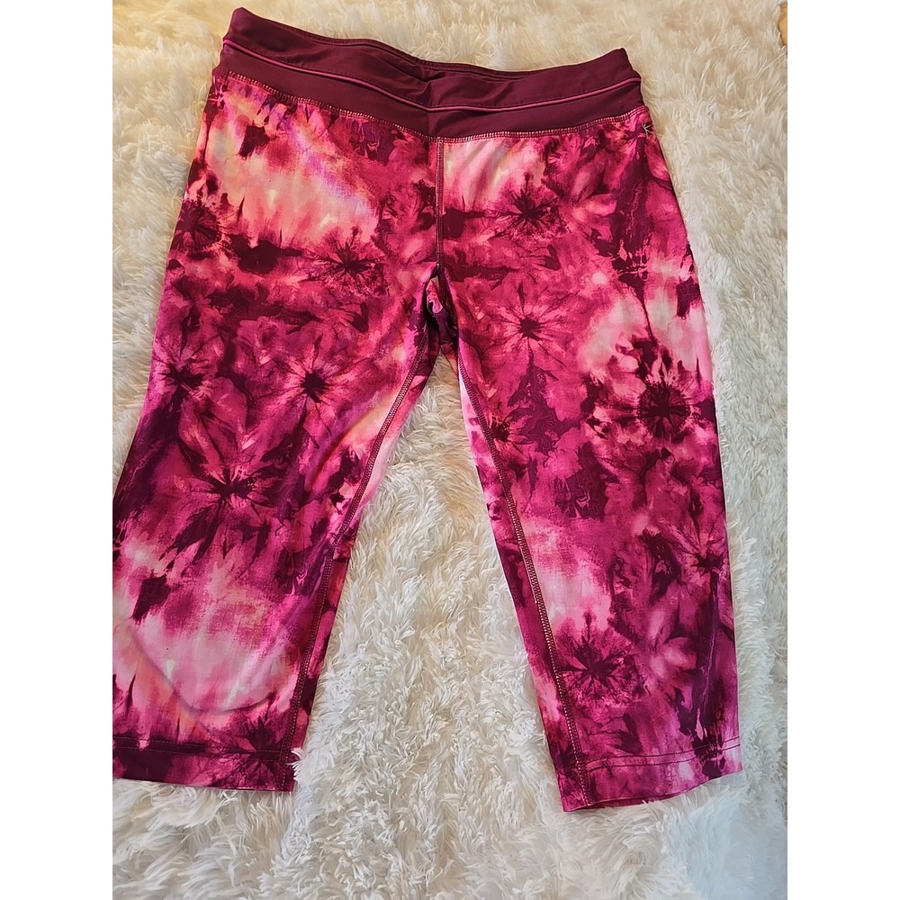 Womens DANSKIN fitness Capris Sz L workout yoga gym running hiking sexy hot
